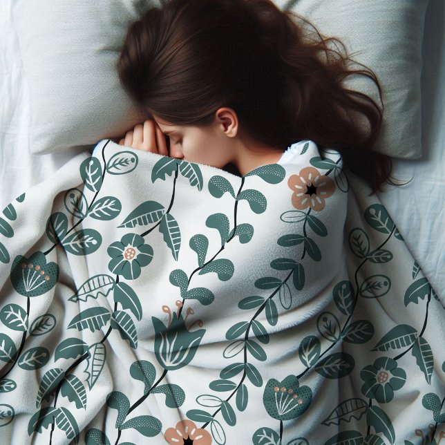 Cobertor De Velo Padrão Floral do Nome Botânico Diagonal (Criador carregado)