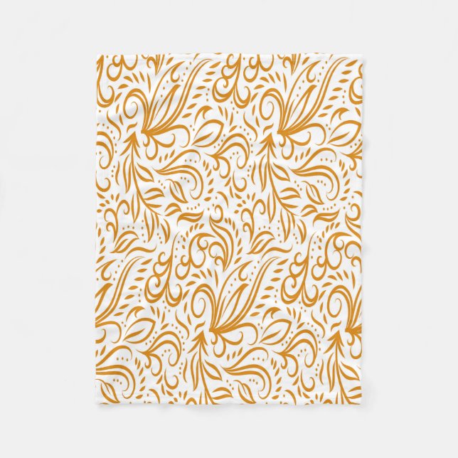 Cobertor De Velo Padrão Floral Elegante (Frente)