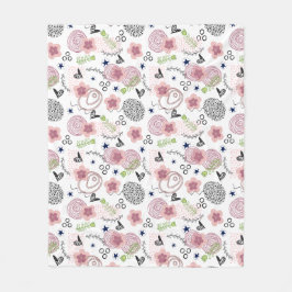 Cobertor De Velo Padrão Floral Fofo