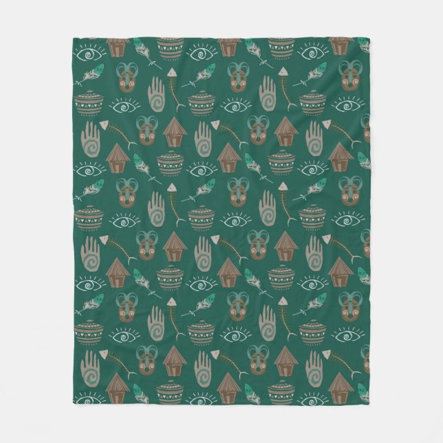 Cobertor De Velo Padrão Floral legal (Frente)