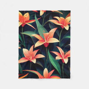 Cobertor De Velo Padrão Floral Minimalista Sem Olhos