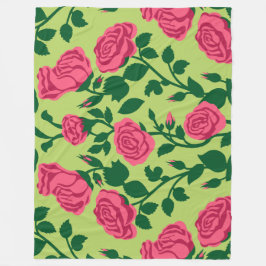 Cobertor De Velo Padrão Floral Rosa Rosa
