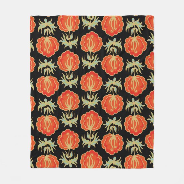 Cobertor De Velo Padrão floral sem costura (Frente)