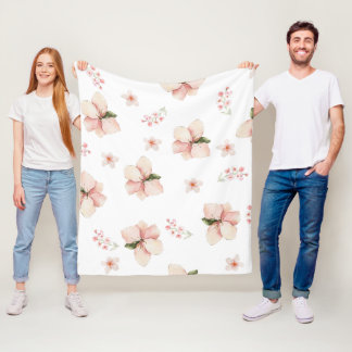 Cobertor De Velo Padrão Floral Sem Costura com Aquarela Suave