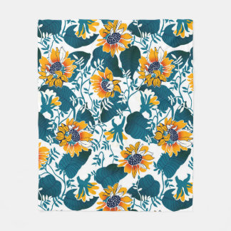 Cobertor De Velo Padrão floral sem soldadura, fundo no art nouveau