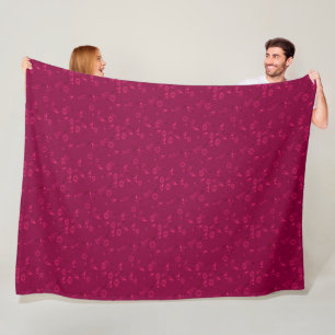 Cobertor De Velo Padrão floral simples retrô vermelho