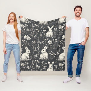 Cobertor De Velo Padrão Floral Toile de Coelhinho Elegante Vintage