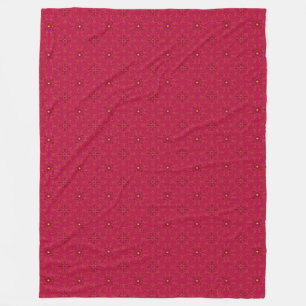 Cobertor De Velo Padrão Floral Vermelho Vintage