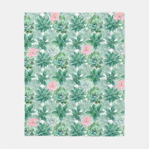 Padrão floral vítreo rosa-suculento