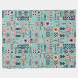 Cobertor De Velo Padrão Folk Art Seamless