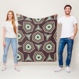 Cobertor De Velo Padrão geométrico abstrato com pentágonos em camad