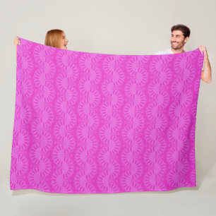 Cobertor De Velo padrão geométrico brilhante rosa néon