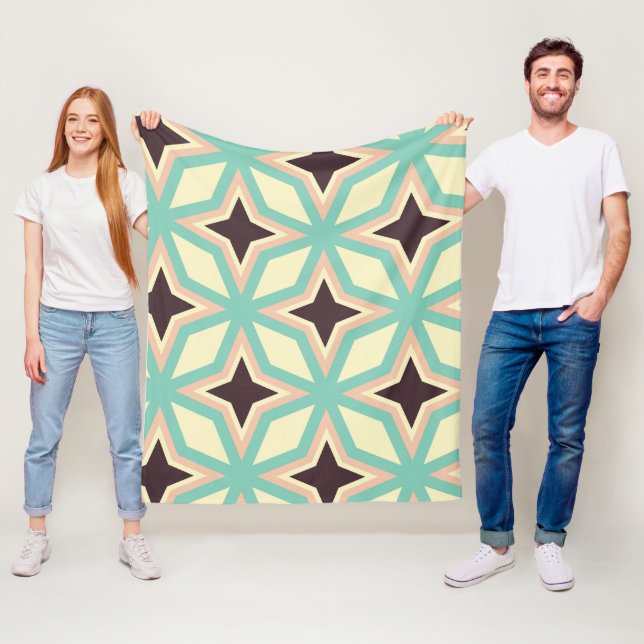 Cobertor De Velo padrão geométrico com forma de estrela escura alte (In Situ)