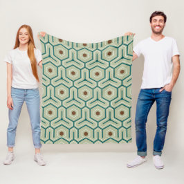 Cobertor De Velo Padrão geométrico com hexágonos interligados