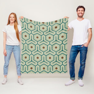 Cobertor De Velo Padrão geométrico com hexágonos interligados