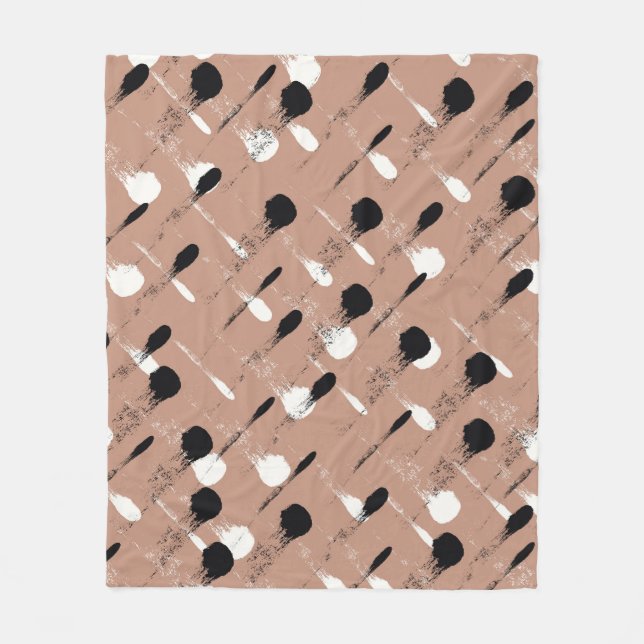 Cobertor De Velo Padrão Geométrico de Stripes Marrom Sem Costura (Frente)