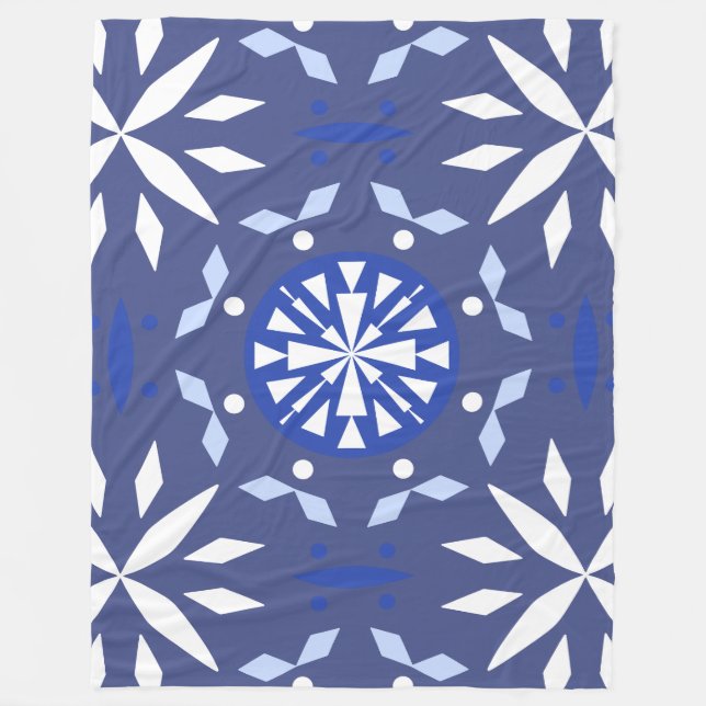 Cobertor De Velo Padrão Geométrico do Floco de Neve (Frente)