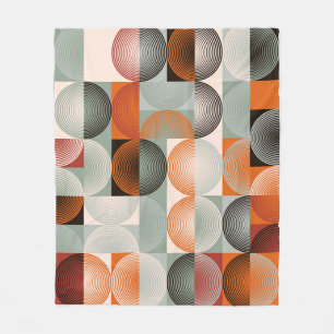 Cobertor De Velo Padrão geométrico do século médio, colorido abstra