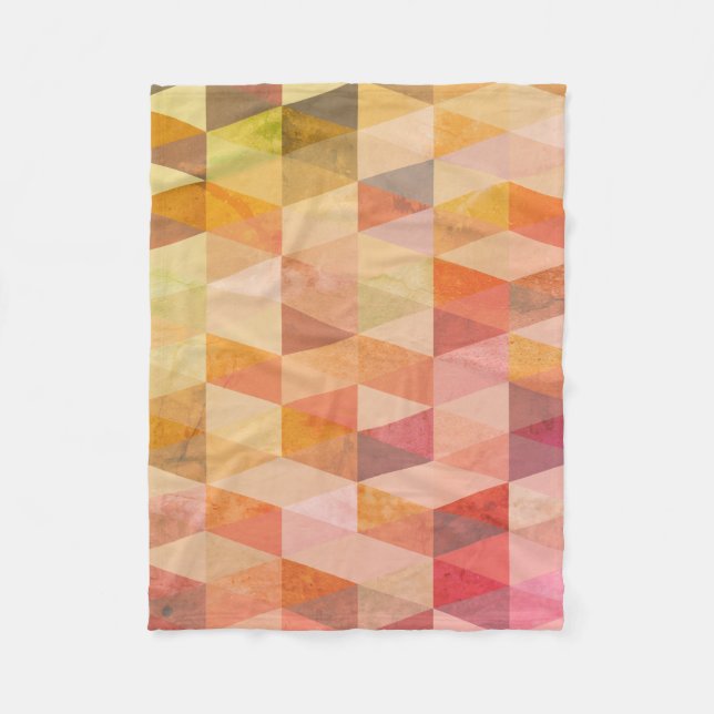 Cobertor De Velo Padrão Geométrico do Triângulo Suave (Frente)