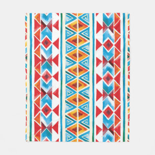 Cobertor De Velo Padrão geométrico étnico da aquarela.