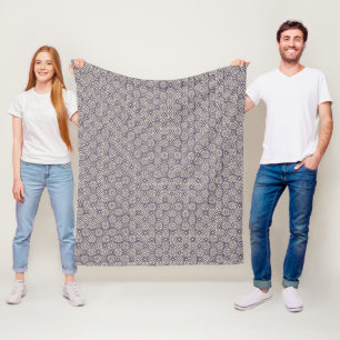Cobertor De Velo Padrão Geométrico Islâmico Azul Branco Marroqui