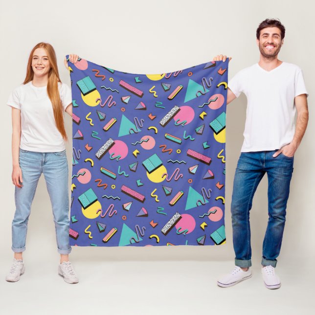 Cobertor De Velo Padrão Geométrico Retroativo (In Situ)