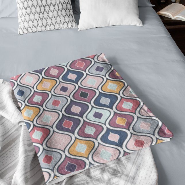 Cobertor De Velo Padrão geométrico sem costura abstrato (Abstract Colorful Geometric Seamless Pattern Fleece Blanket
)