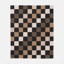 Padrão Gingham Preto-Castanho Verificado