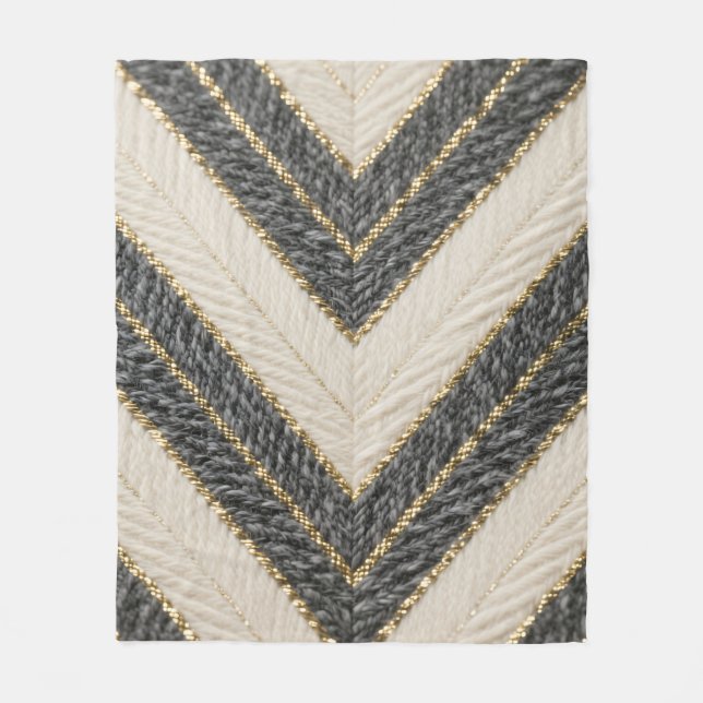 Cobertor De Velo Padrão Glam Chevron Ziguezague (Frente)