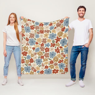 Cobertor De Velo Padrão Gráfico Floral de Margarida Terroso Retrô