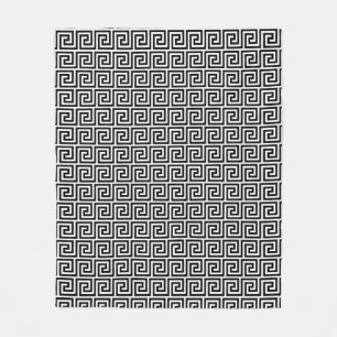 Cobertor De Velo Padrão grego preto e branco legante