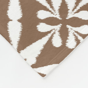 Cobertor De Velo Padrão Ikat Star - Taupe Tan e Branco