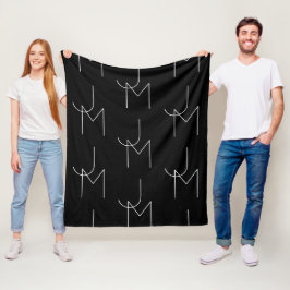 Cobertor De Velo Padrão Inicial Moderno 2 | Preto e Branco