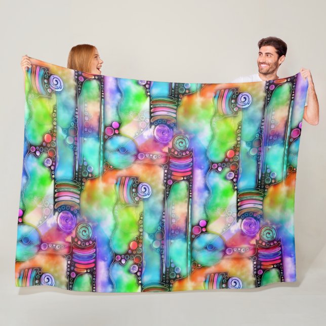 Cobertor De Velo Padrão Ininterrupto Pintado Digitalmente E Mão 64 (In Situ)