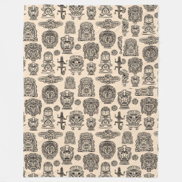 Cobertor De Velo Padrão inspirado no Aztec