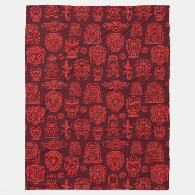 Cobertor De Velo Padrão inspirado no Aztec (Frente)