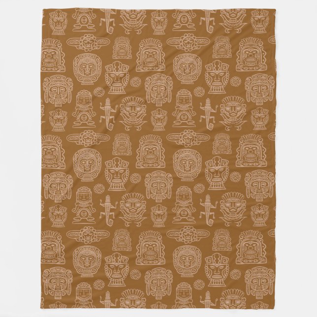 Cobertor De Velo Padrão inspirado no Aztec (Frente)