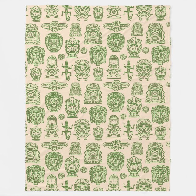 Cobertor De Velo Padrão inspirado no Aztec (Frente)