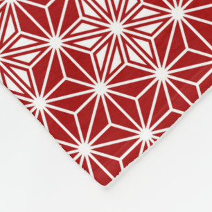 Cobertor De Velo Padrão japonês Asanoha - vermelho escuro