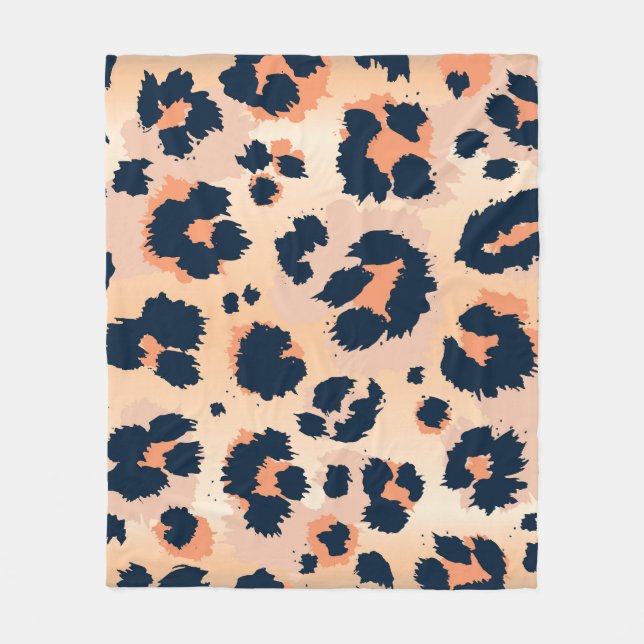 Cobertor De Velo Padrão Leopardo: Design engraçado sem carne (Frente)