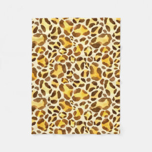 Cobertor De Velo Padrão leopardo sem costura de aquarelas