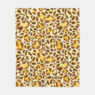 Cobertor De Velo Padrão leopardo sem costura de aquarelas