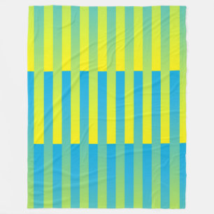 Cobertor De Velo Padrão Listrado Azul Amarelo Verde