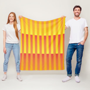 Cobertor De Velo Padrão Listrado Laranja Amarelo