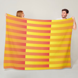 Cobertor De Velo Padrão Listrado Laranja Amarelo