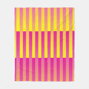 Cobertor De Velo Padrão Listrado Laranja Amarelo Rosa
