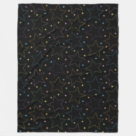 Cobertor De Velo Padrão mágico colorido do céu noturno estrelado