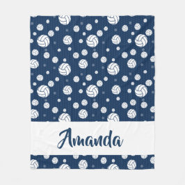 Cobertor De Velo Padrão marinho Azul De Voleibol