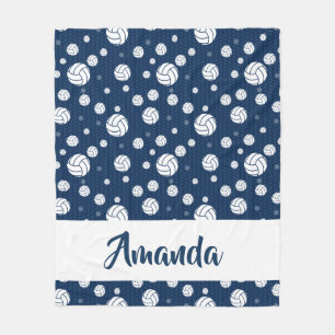 Cobertor De Velo Padrão marinho Azul De Voleibol