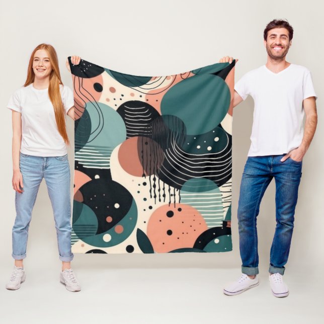 Cobertor De Velo Padrão mínimo de Abstrato sem costura - Geométrico (In Situ)